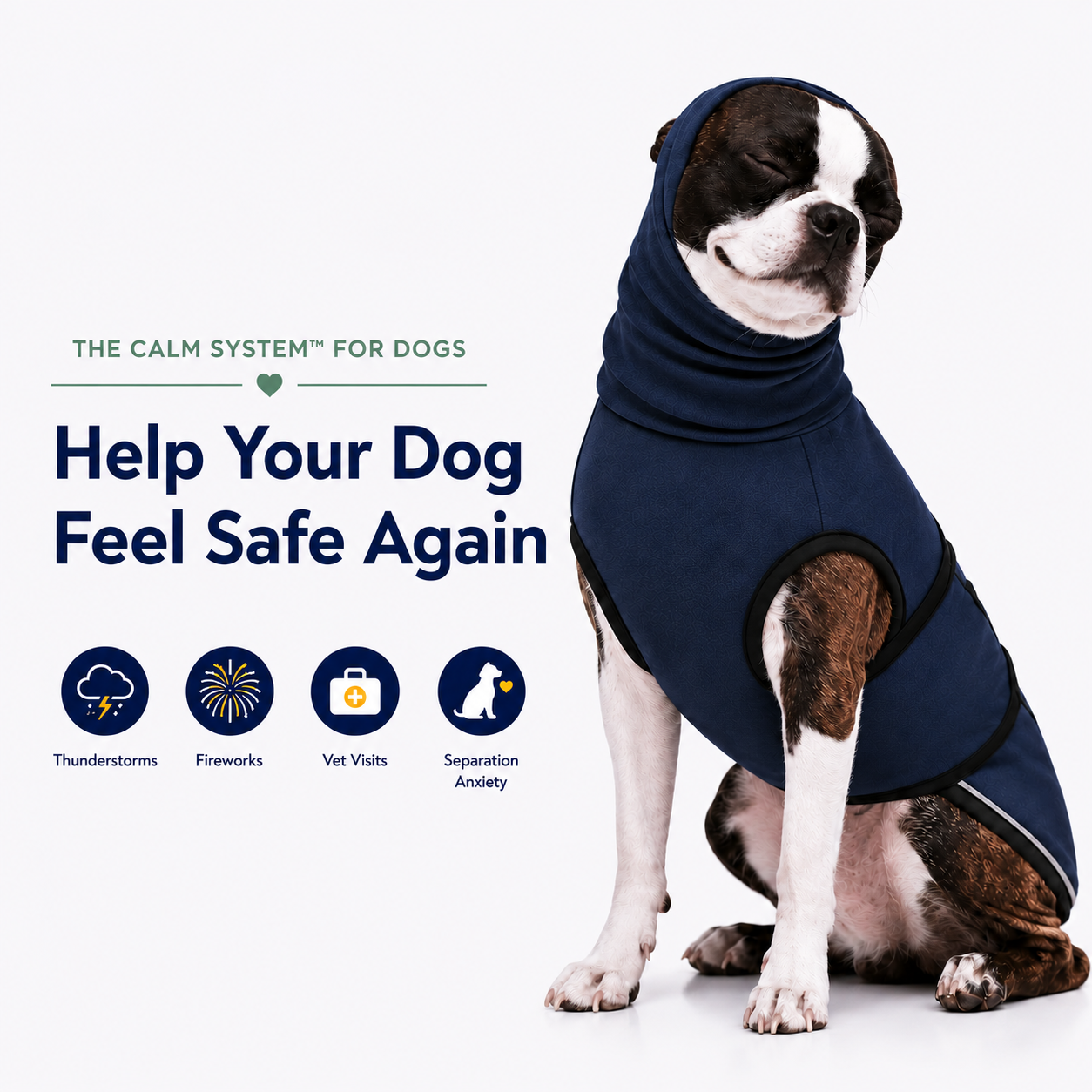 Dog Anxiety Vest with Calming Hoodie